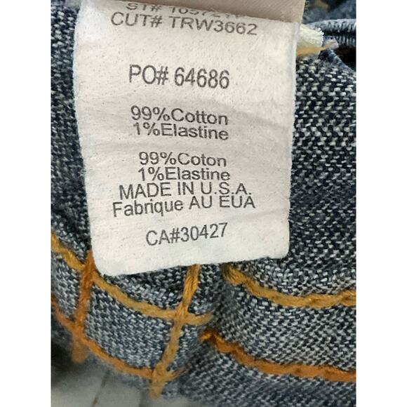 True Religion Women Billy Straight Boot Stud Flap Pocket Dark Wash Jeans 28 x 33 - Picture 15 of 15